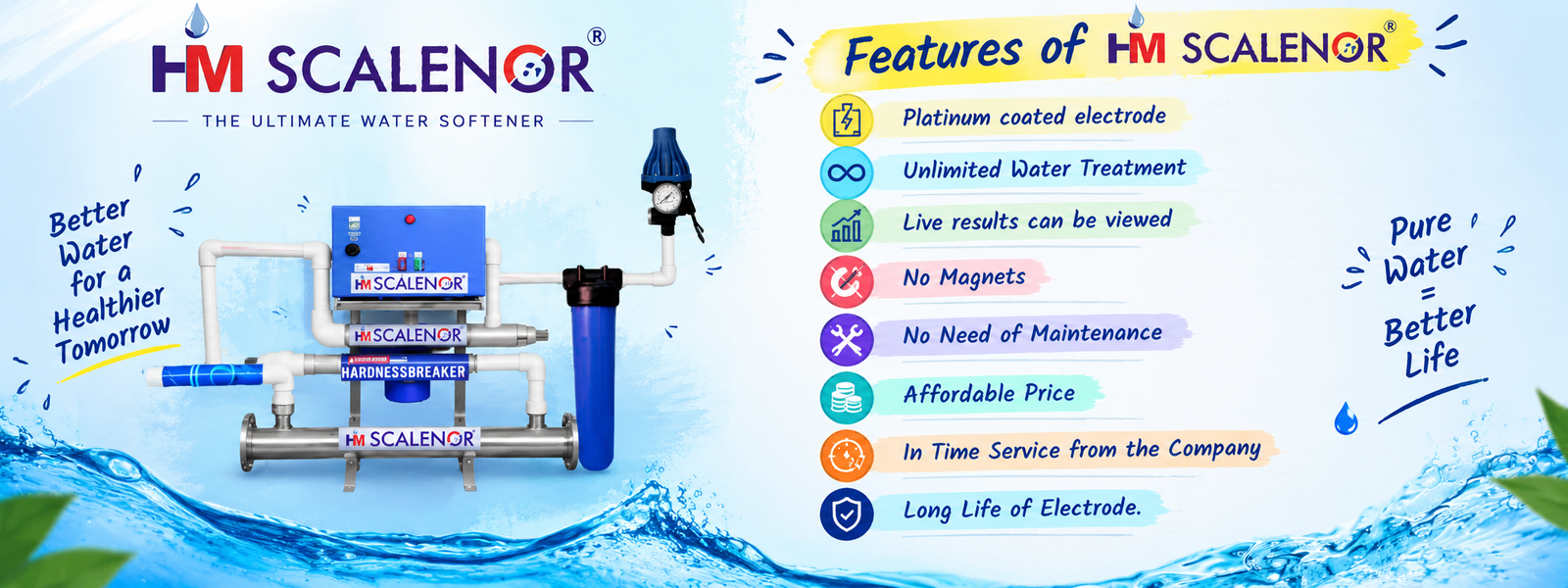 Features of HM Scalenor the water softener